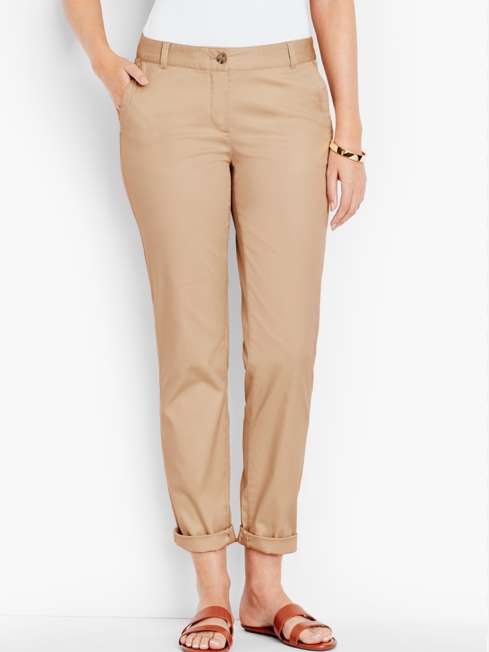 Talbots the weekend chino khaki tan size 10P